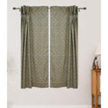 Fabdivine Premium Hand Block Print Floral Curtain Panel For Window Hanging Home Accent Vanmala