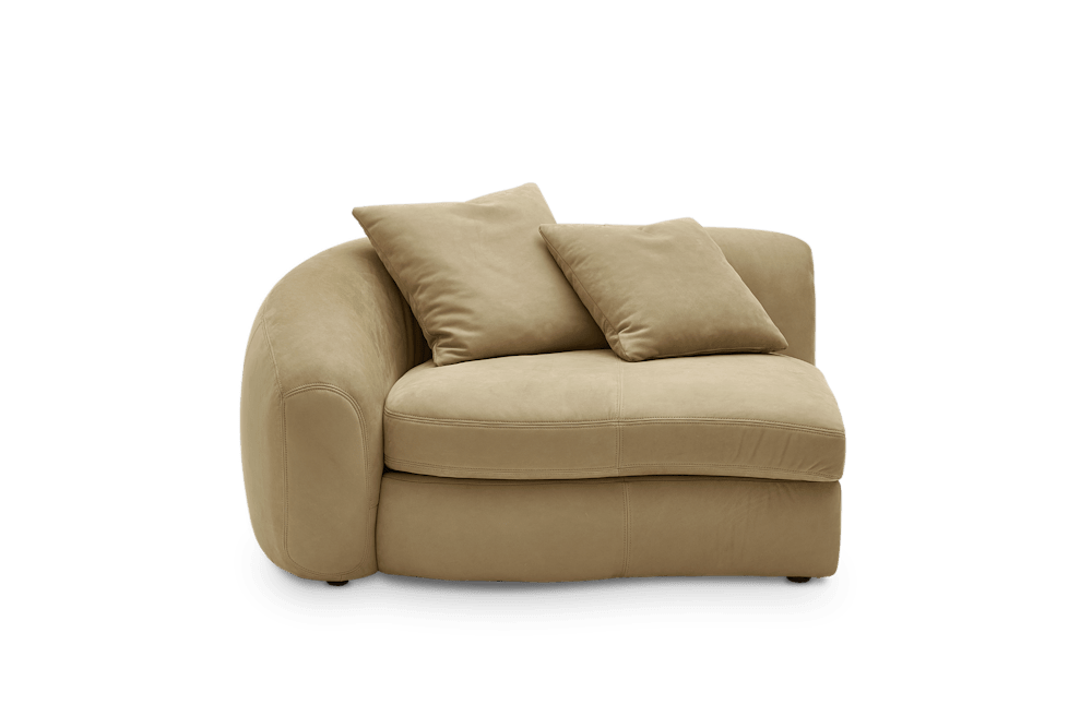 Fable Leather Left Arm Couch