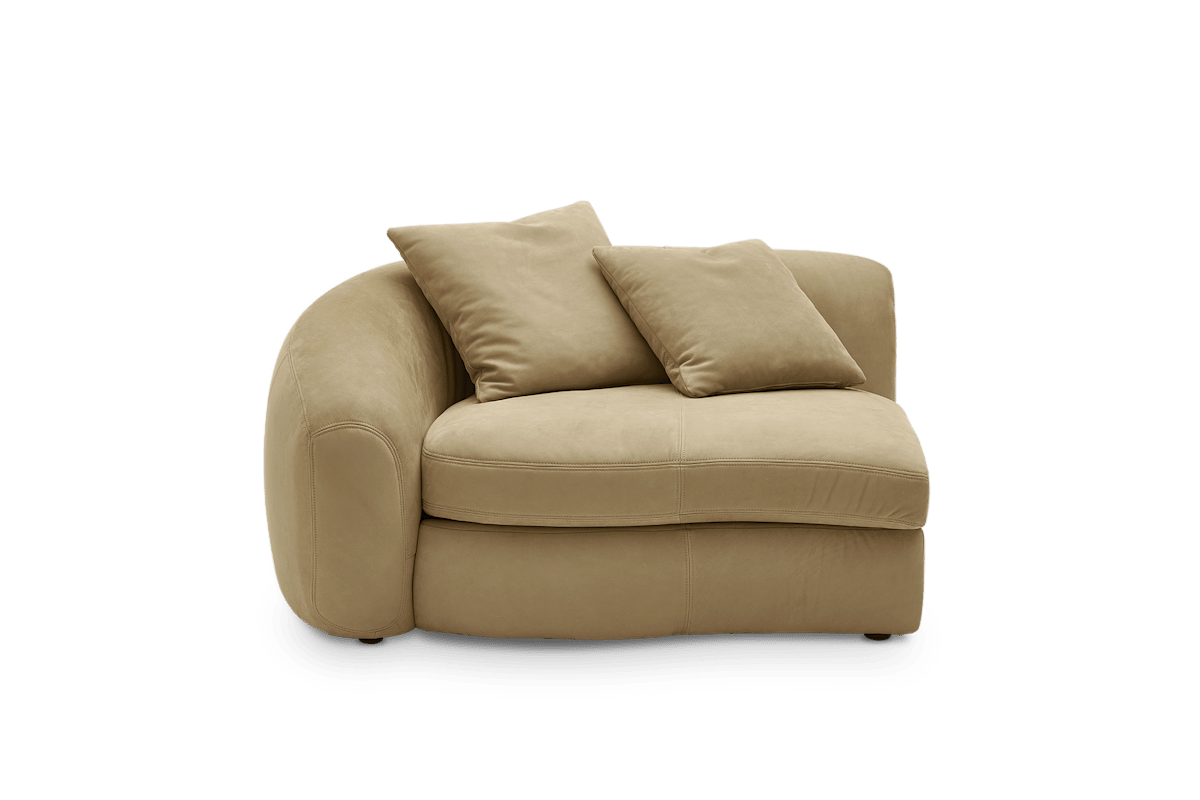 Fable Leather Left Arm Couch