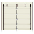 6 Tiers Portable Shoe Rack Closet Fabric Cover Shoe Storage Organizer Cabinet