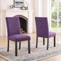 Fabric Dining Chairs With Nailhead Trim Set Of 2 18.25 X 24.75 X 38 H