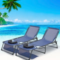 Face Down Chaise Lounge Chair 5 Position Adjustable Sunbathing Foldable Tanning Chair With Fac Beach 2 Pcs