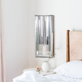 Faceted Mirror Wall Sconce 24 Tall Glass Candle Wall Sconce