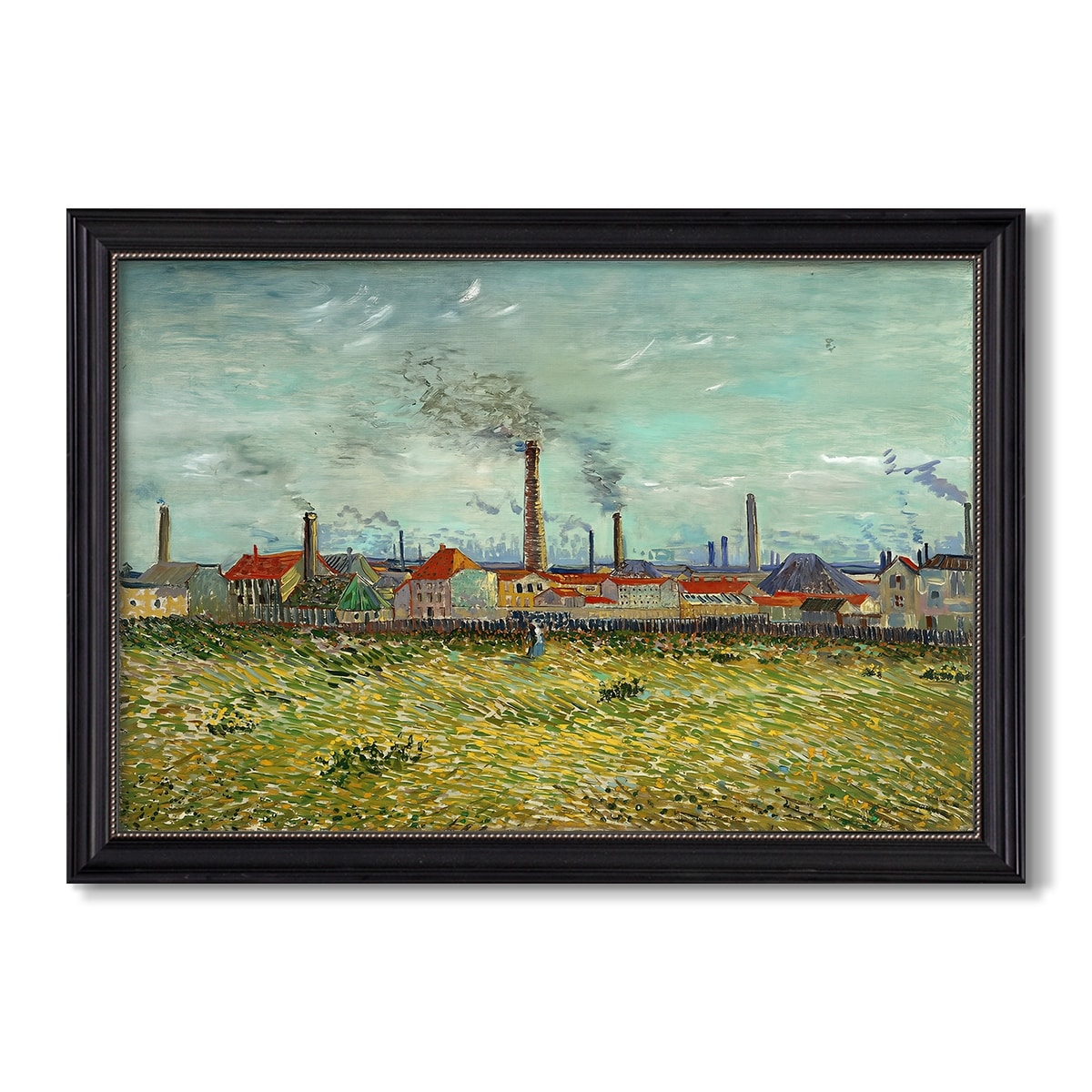 Factories At Clichy 1887 Vincent Van Gogh Custom Framed Canvas