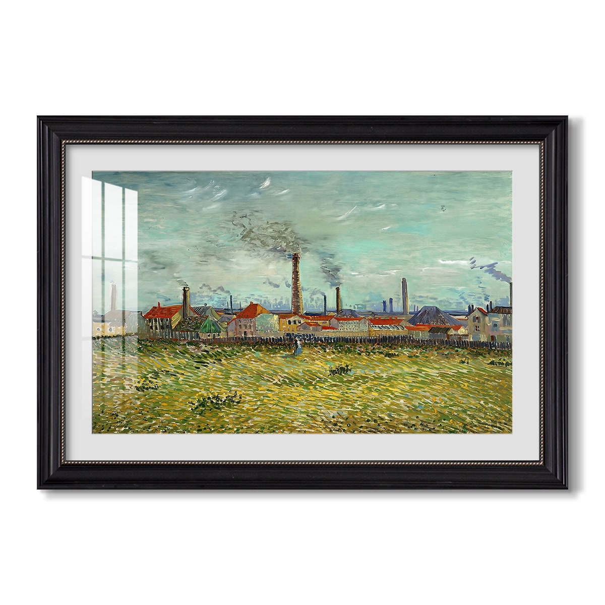 Factories At Clichy 1887 Vincent Van Gogh Custom Framed Print
