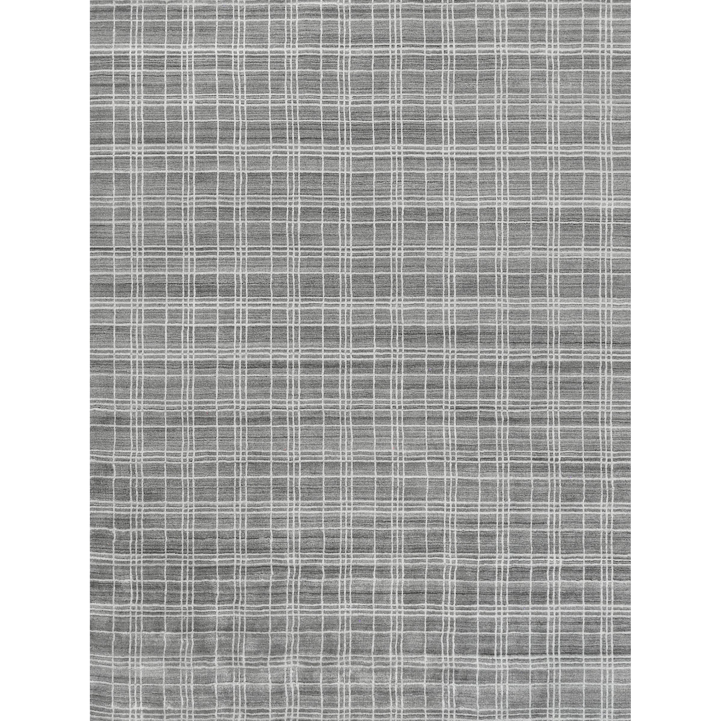 Fairbanks Handloomed Bamboo Silk Silver White Area Rug