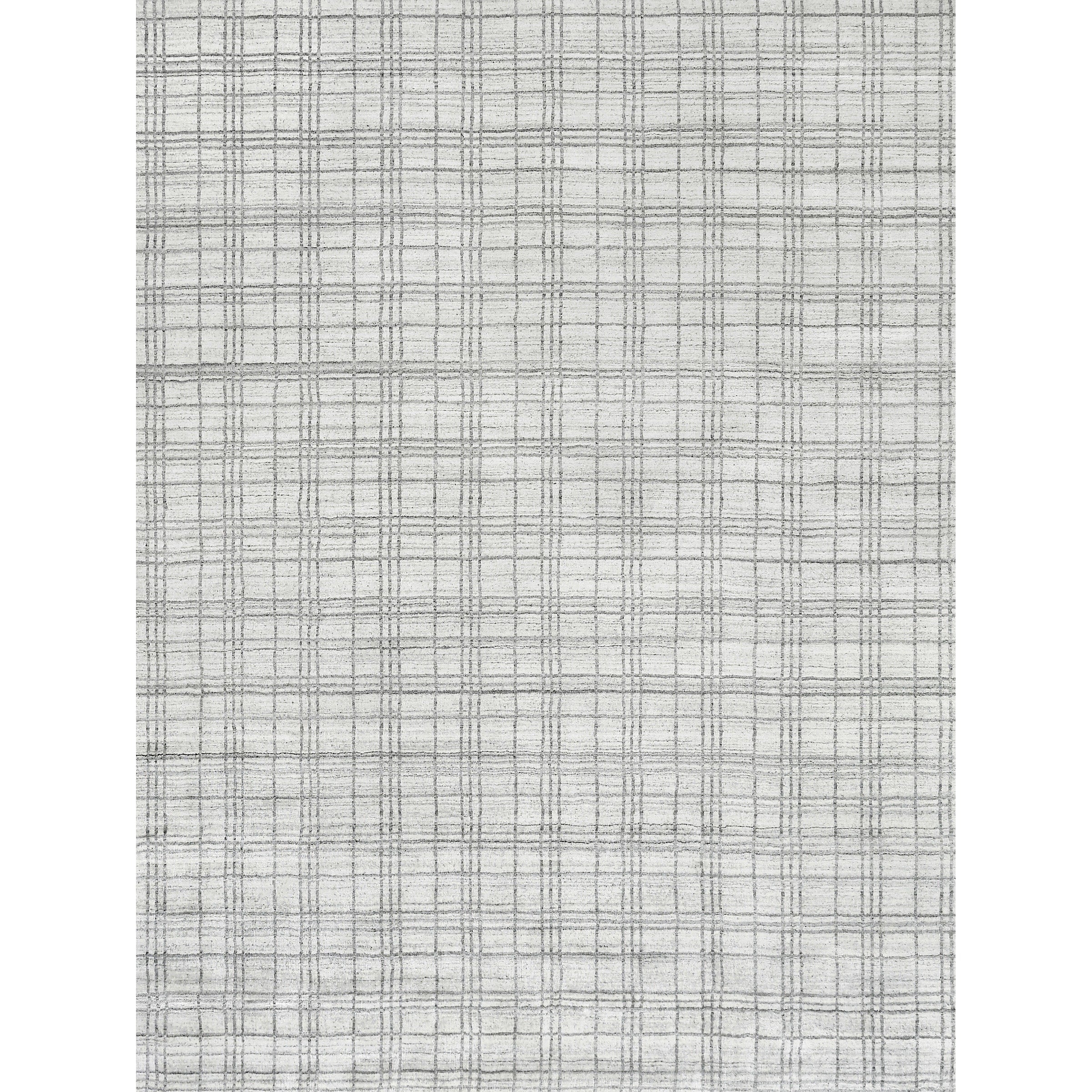 Fairbanks Handloomed Bamboo Silk White Gray Area Rug