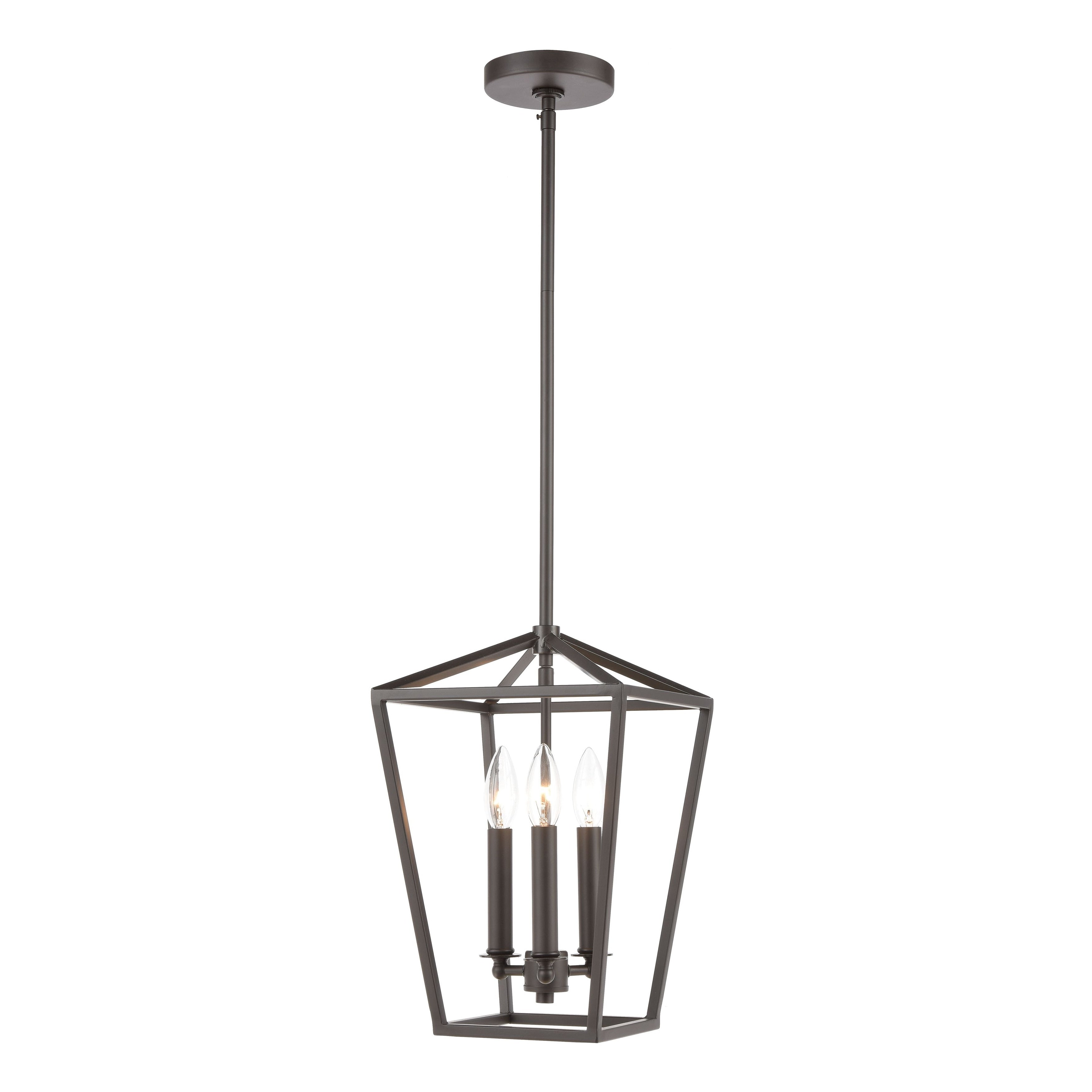 Fairfax 9 Inch Wide 3 Light Mini Pendant In Oil Rubbed Bronze