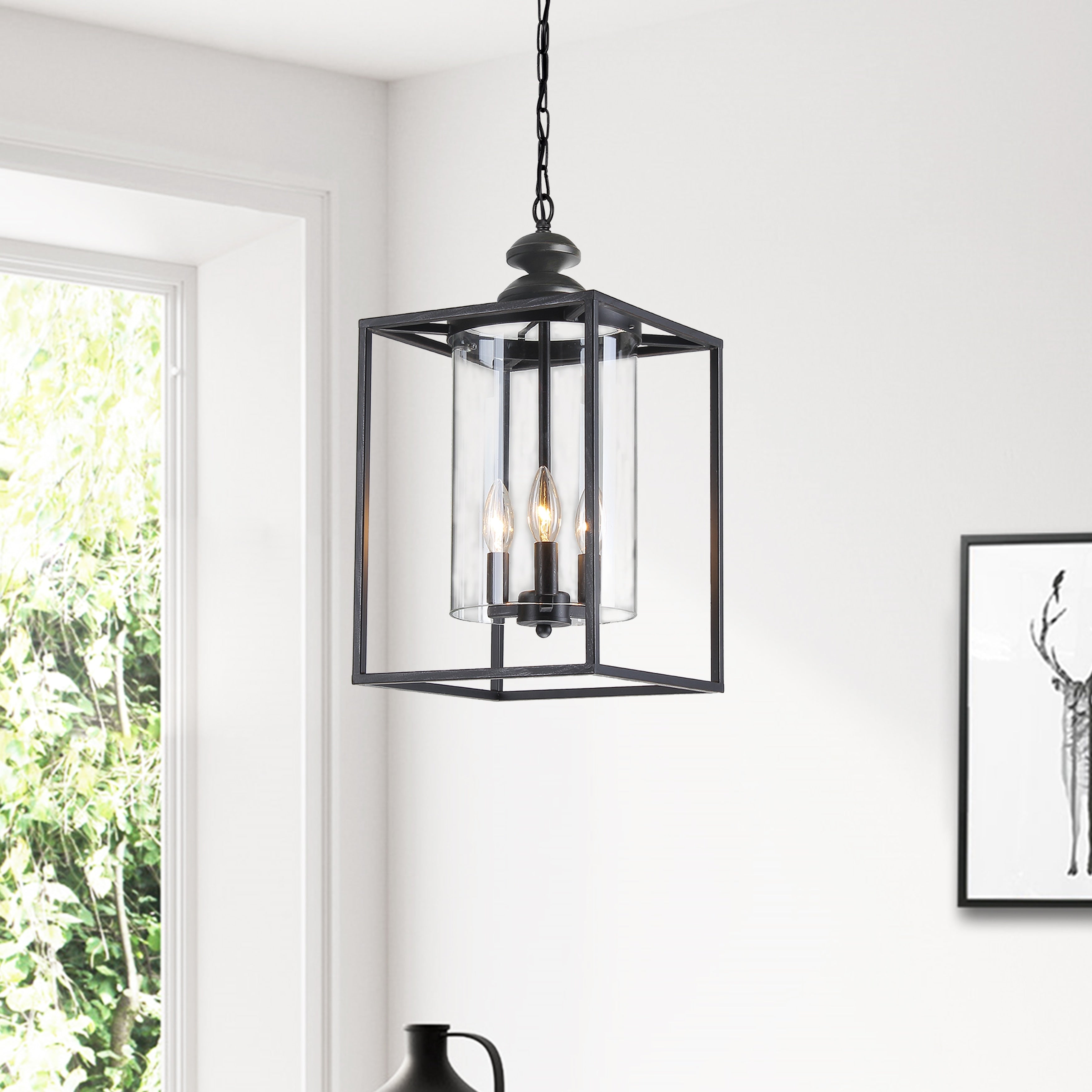 Fairview 3 Light Lantern Square Pendant