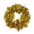Fall Harvest Leaves And Berries Artificial Twig Wreath 30 Inch Unlit N A