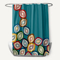 Falling Leaves Geometric Print Shower Curtain 71 X 74