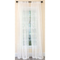 Manor Luxe Falling Snowflake Embroidered Sheer Single Curtain Panel