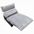 Falo Modular Power Motion Recliner Armless Chair Light Gray Chenille