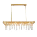 Fantania 36 Inch Wide 4 Light Linear Chandelier In Champagne Gold 36In W X 10In D X 9In H
