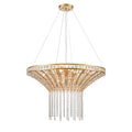 Fantania 36 Inch Wide 8 Light Chandelier In Champagne Gold 36In W X 36In D X 23In H