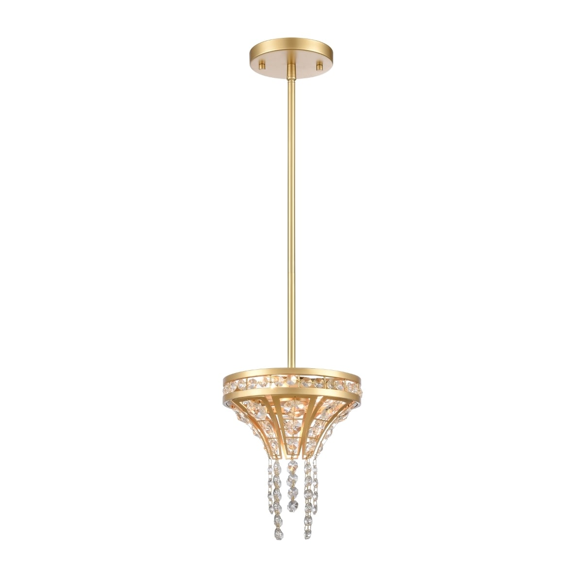 Fantania 8 Inch Wide 2 Light Mini Pendant In Champagne Gold 8In W X 8In D X 9In H