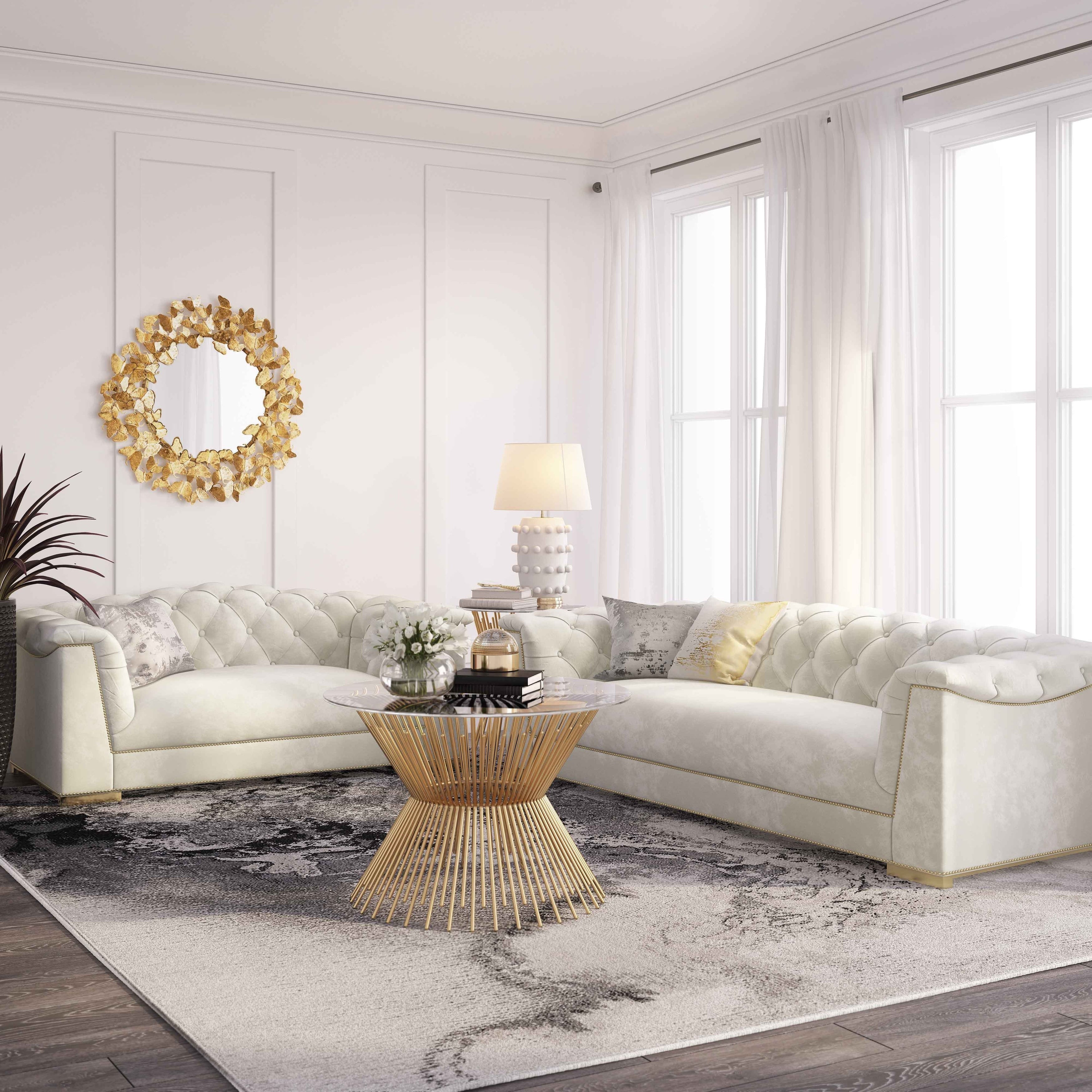 Farah Velvet Loveseat By Inspire Me Home D Cor