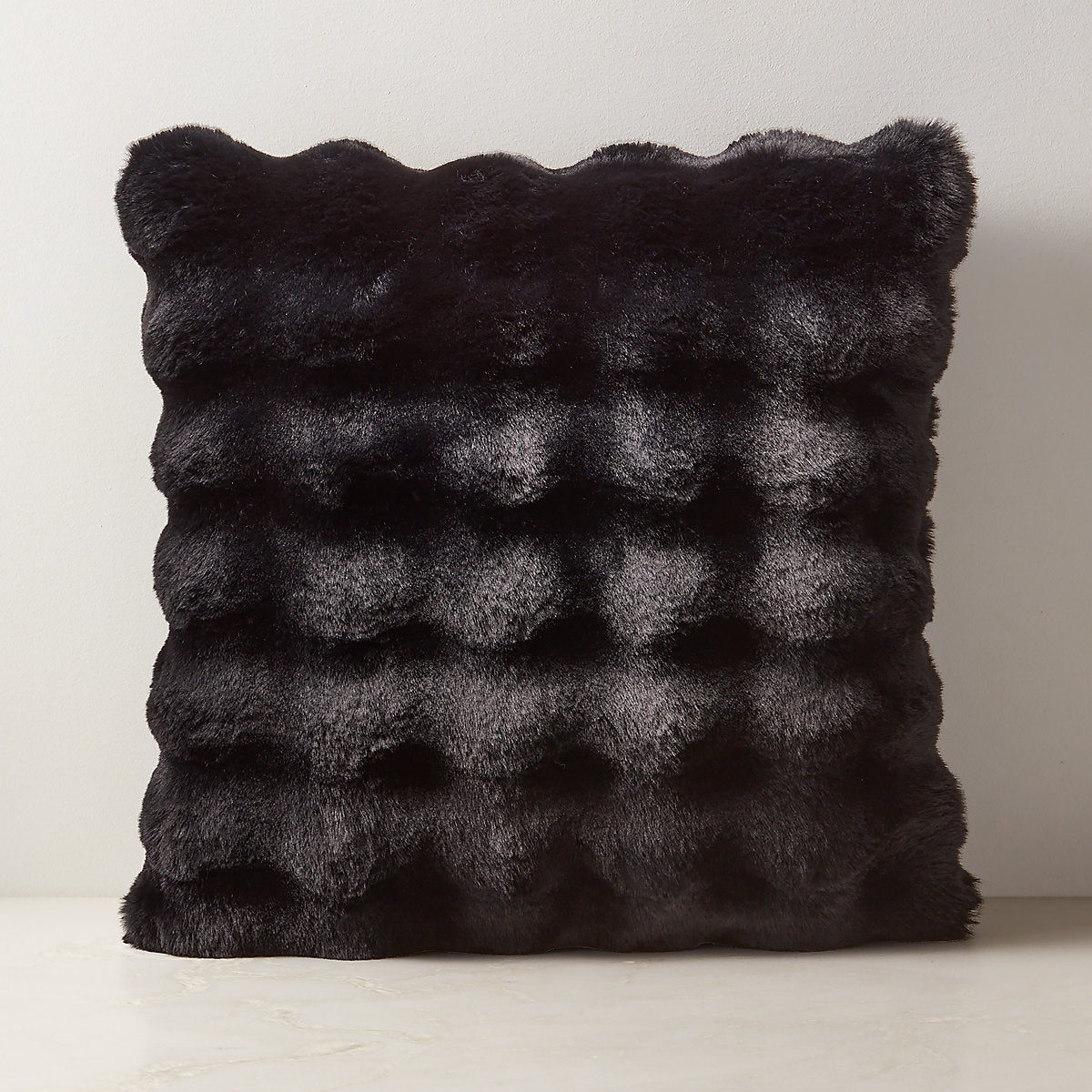 Farleigh Black Faux Fur Throw Blanket 50inx70in