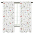 Farm Animals Collection 84 Inch Window Treatment Curtain Panel Pair Watercolor Farmhouse Horse Cow Sheep Pig