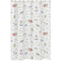 Farm Animals Collection Bathroom Fabric Bath Shower Curtain Watercolor Farmhouse Horse Cow Sheep Pig