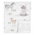 Farm Animals Collection Boy Girl Baby Receiving Security Swaddle Blanket Watercolor Farmhouse Horse Cow Sheep Pig