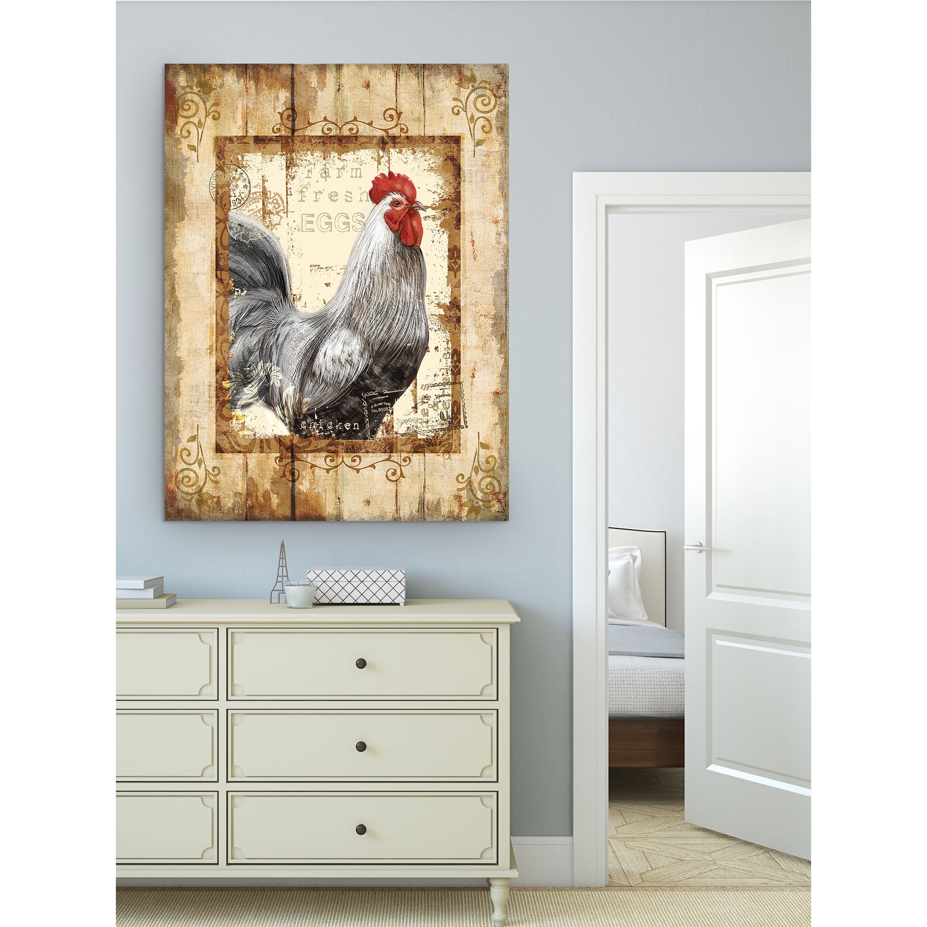 Wexford Home Farm Fresh Rooster Gallery Wrapped Canvas Wall Art