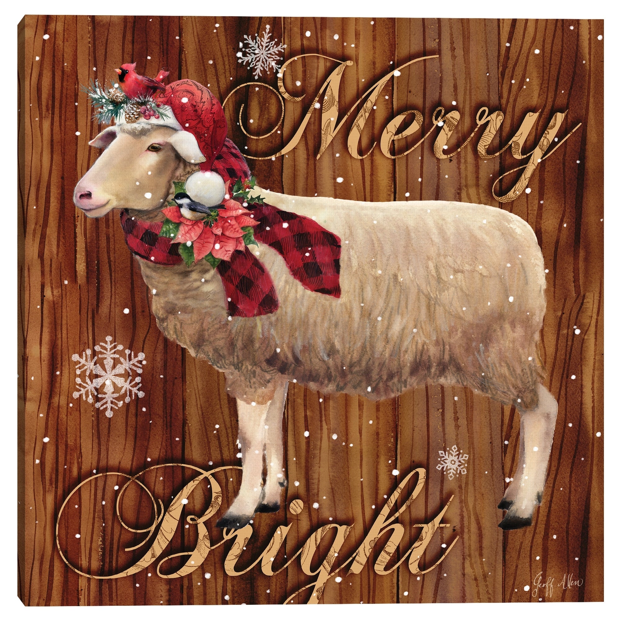 Farm X Mas Sheep By Geoff Allen Cnvs Art