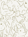 Farm Animal Wallpaper Swatch