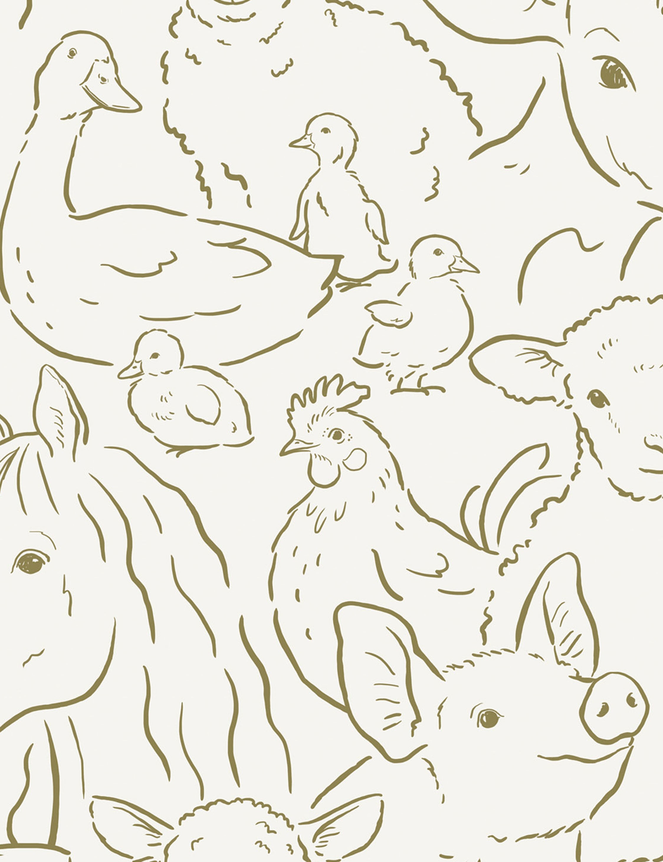Farm Animal Wallpaper Swatch
