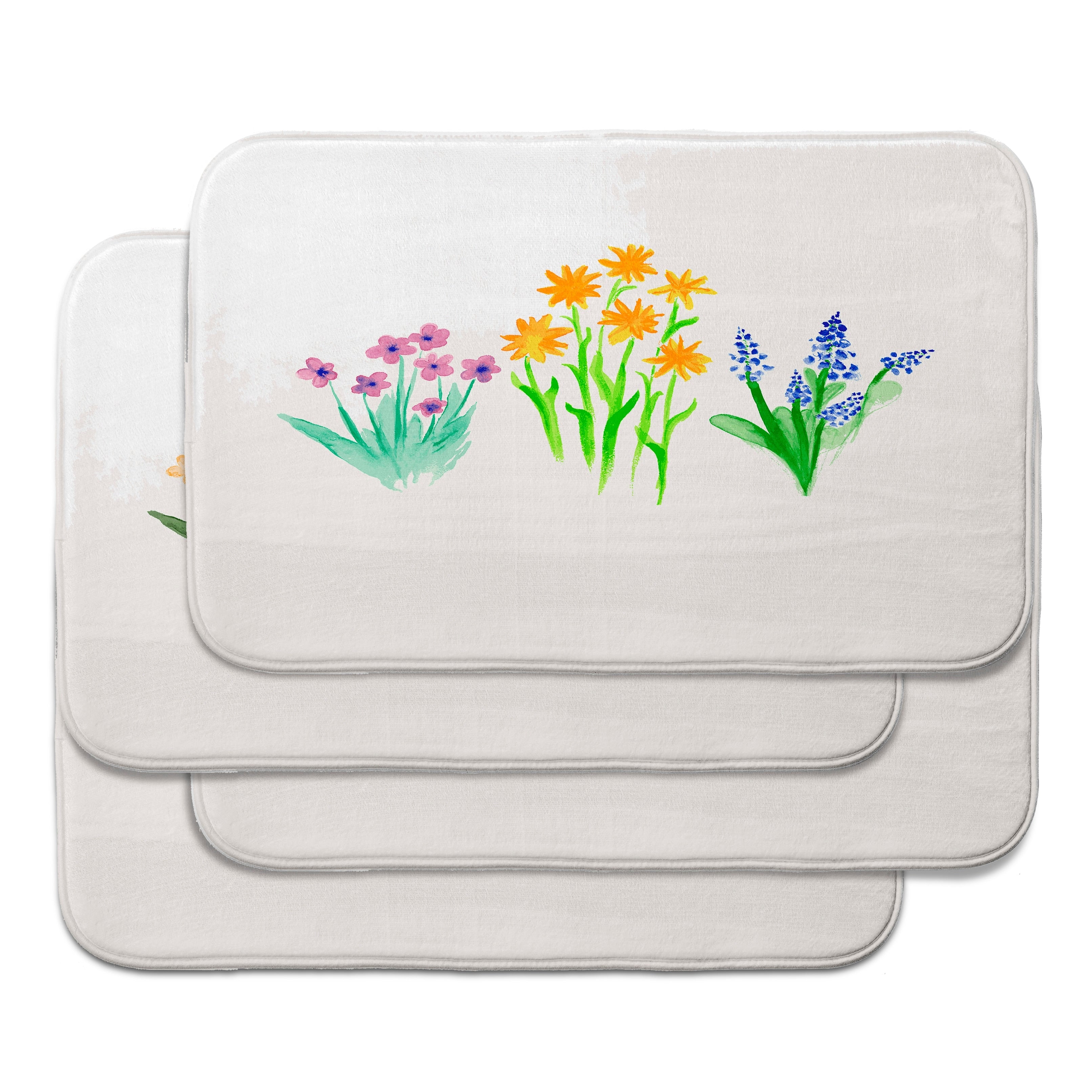 Farmers Market Flower Trio Bath Mat
