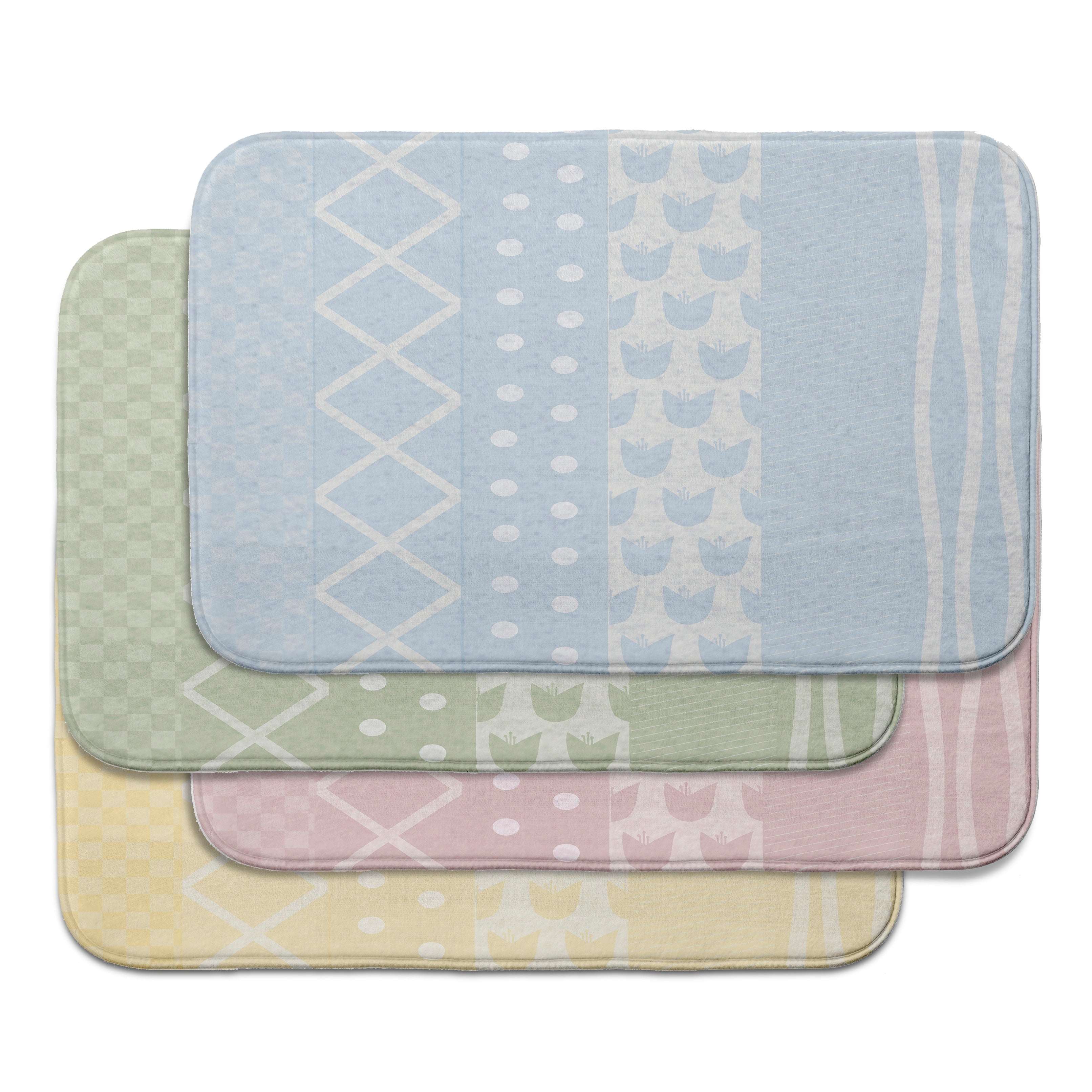 Farmers Market Pattern Stripe Bath Mat
