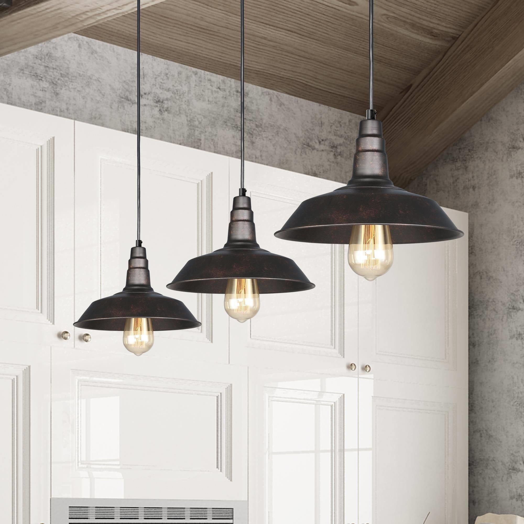 Lnc Rust Finish Metal 1 Light Indoor Barn Pendant Lighting