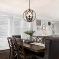Modern Brown Chandelier With 3 Lights Pendant Lighting For Kitchen Island N A