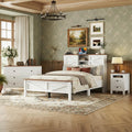 Farmhouse 3 Piece Bedroom Set With Sliding Storage Headboard Charging Station By Harper Bright Designs