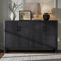 Farmhouse 4 Door Storage Cabinet With Natural Wood Veneer And Solid Pine Legs Rustic Entryway Accent Cabinet For Small Spaces