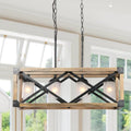 Lnc Rustic Chandelier 4 Light Linear Kitchen Island Lighting