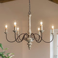 The Gray Barn Ingleside French Country Chandelier Distressed Hanging Light Fixture