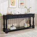 Farmhouse 63 Long Console Table With Drawers And Shelf For Entryway