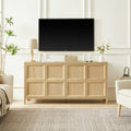 Farmhouse 67L Sideboard Storage Cabinet With 4 Door For Home Organization