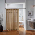 Cotton Burlap Shower Curtain