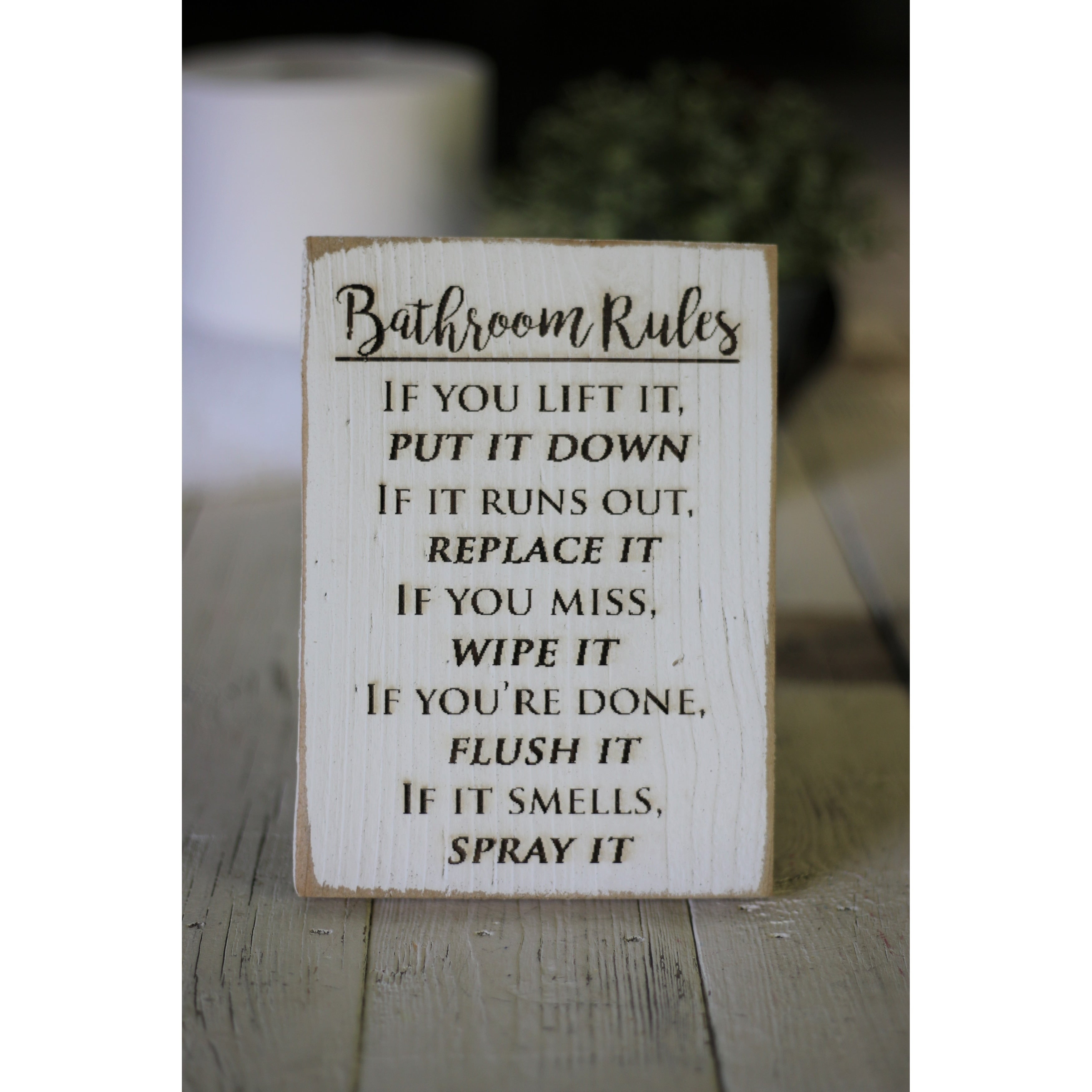 Farmhouse Bathroom Signs 5X7