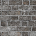 Farmhouse Brick Wallpaper Brick In Black Charcoal Carbon