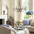 Modern Farmhouse 6 Lights Chandelier Lighting Cottage Island Pendant D 28 X H 25.5
