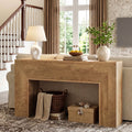 Farmhouse Console Sofa Table 63 Inch Rustic Wooden Entryway Table 11.81 D X 62.99 W X 33.46 H