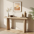 Farmhouse Console Table With Tray Top Design Solid Wood Frame For Entryway Living Room Or Sofa Back