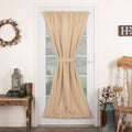 Vhc Brands Vintage Door Panel Rod Pocket Solid Color Distressed Appearance Cotton Burlap Farmhouse Curtains