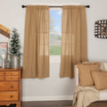 Burlap Short Panel Set 63 X 36