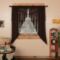 Burlap Prairie Curtain Set 63 X 36