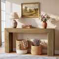 Farmhouse Entryway Table 63 Wooden Console Sofa Table For Living Room 11.81 D X 63 W X 33.5 H