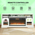Farmhouse Fireplace Tv Stand For Tvs Up To 80 Tv Console Tv Cabinet With 36 Electric Fireplace